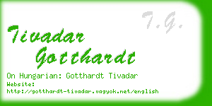 tivadar gotthardt business card